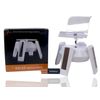 Solar Powered or Battery 360° Rotating 4" Display Stand Turntable w/ Light White