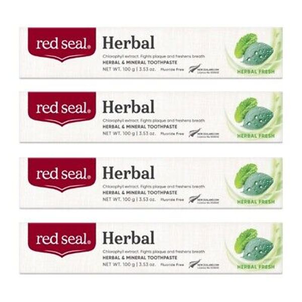 [Red Seal] 4 x Natural Herbal Extract Toothpaste Paraben Free