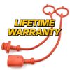 OEM Upgrade Coupler Fitting Red Dust Cap & Plug for 3/8 ISO Kubota Tractor