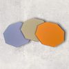 Octagon Placemat Set - Matt Latte 2 Placemats Large 38cm