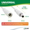 InLine® DC Extension Cable, DC Male/Female 5.5 x 2.5 mm, AWG 18, White, 5 m