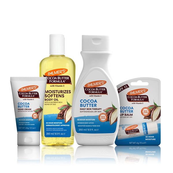 Palmer's Cocoa Butter Body Care Set | Body Lotion | Moisturising Body Oil | Concentrated Cream | Ultra Moisturising Lip Balm