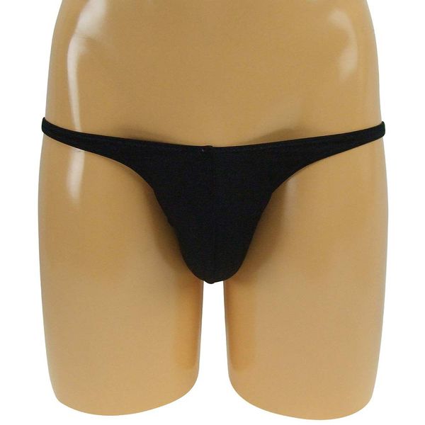 Men's See Through Stretch O-Back Black