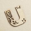 Enesco Flourish Letter U Plaque, 2.9-Inch