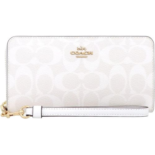 Coach Fc4452 Women's Long Wallet Outlet Long Zip AROUND WALLET Zip Around Zipper, glacier white