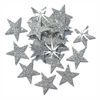 Silver 48 Fabric Glitter 25mm Star Iron-On