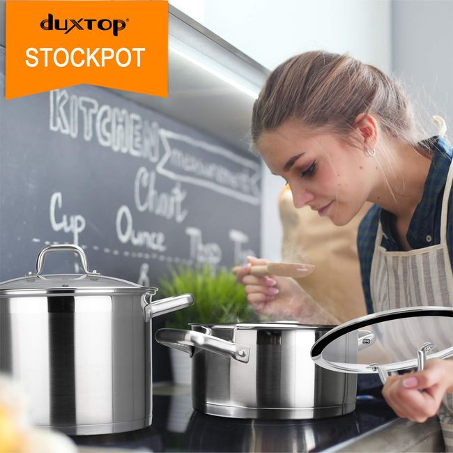 Duxtop Professional Stainless Steel Cookware Induction Ready Impact-bonded Technology (4.2Qt Casserole)