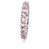 Swarovski Matrix ring, Round cut, Pink, Rhodium plated, 55