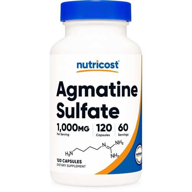 Nutricost Agmatine Sulfate 1000mg, 120 Capsules, 60 Servings - 500mg Per Capsule