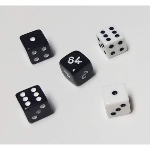 Backgammon Doubling Cube 10mm Dice Set / Replacement or Travel Set Very Small