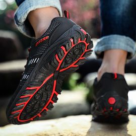 large size dark Sneakers for running Walking Men boot shoes