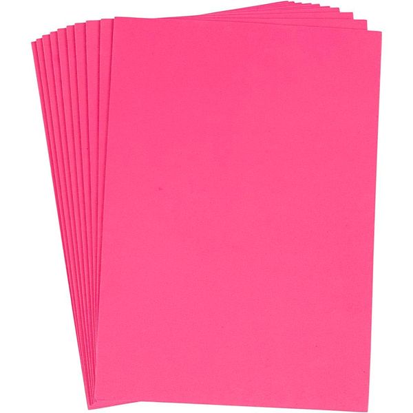 EVA Foam Sheets, A4 21x30 cm, thickness 2 mm, pink, 10sheets
