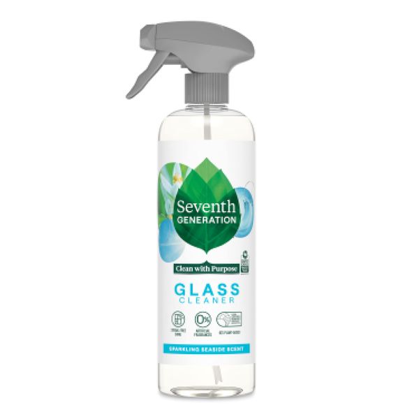 Seventh Generation Glass Cleaner, Sparkling Sea Scent, Streak-Free Shine, 23 Fl Oz