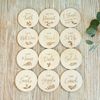 Baby's First Milestone Moments Set Wooden Keepsake Disks