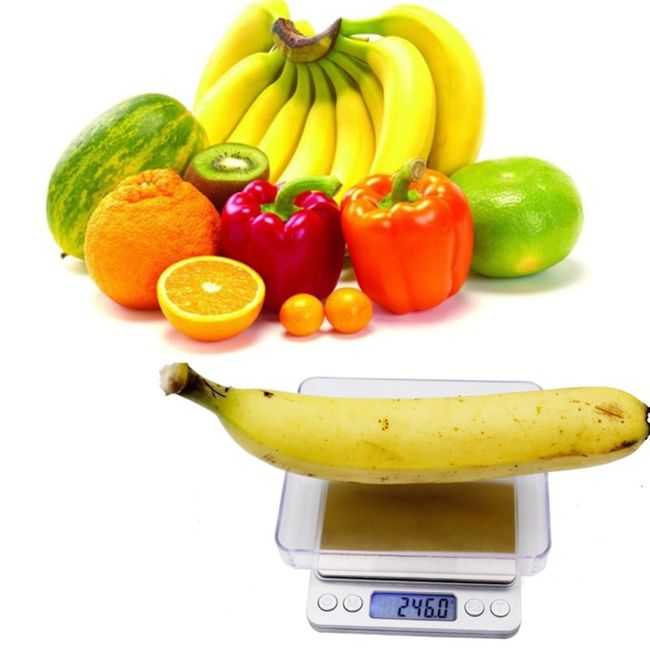 3000G x 0.1G Digital LCD Kitchen Scale Jewelry Food Balance Weight Gram  Accurate