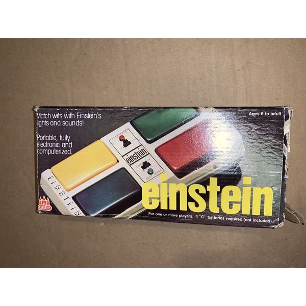 Einstein Handheld Electronic Computerized Game Original Box Castle  NOT WORKING