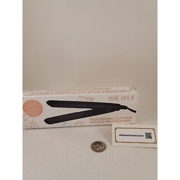 Zoe Ayla Professional Flat Iron Mini/Travel BLACK New Sealed Box