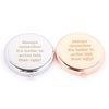 Slogan Compact Mirror - Better to arrive late than Ugly (Silver)