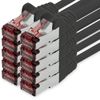 Cat6 network cable 10 x 0.25 m black Ethernet cable Lankabel Cat6 Lan network cable Sftp Pimf patch cable 1000 Mbit s
