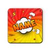 Comic Book Superhero Personalised Custom Name Mug and Coaster Set Tea Coffe Cup Customised