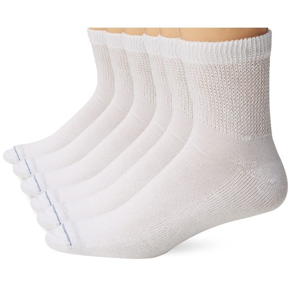 Dr. Scholl's Men's Diabetes & Circulator Sock, White, 7 12 US