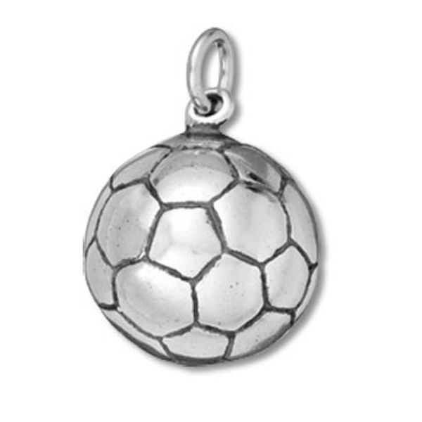 Sterling Silver 1/2 Soccer Ball Team Charm Item #9398