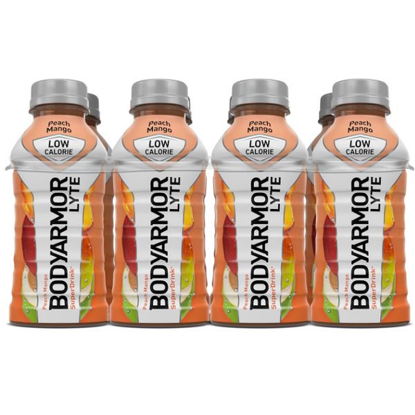 BODYARMOR LYTE Sports Drink Low-Calorie Sports Beverage, Peach Mango, 12 fl oz