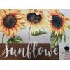 Printed Nylon Kitchen Rug (nonskid back)(18"x30") 3 SUNFLOWERS, AL