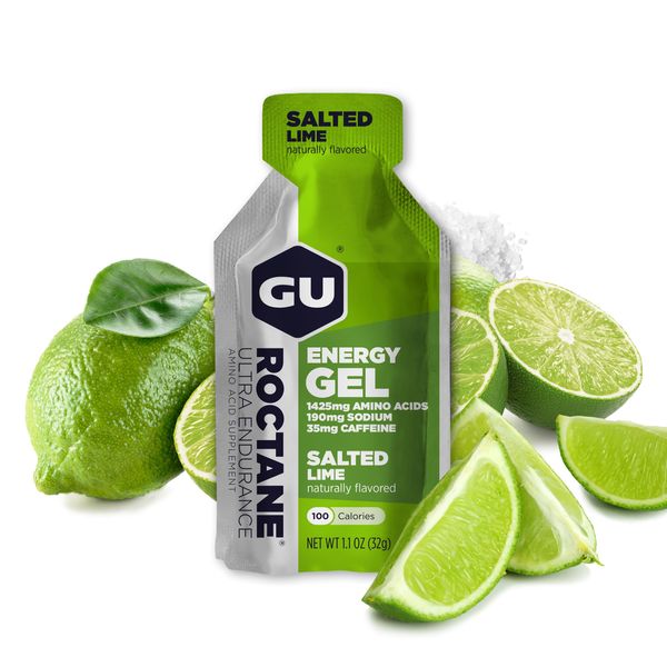 GU Energy Original Sports Nutrition Energy Gel, Vegan, Gluten-Free, Kosher, and Dairy-Free On-The-Go Energy for Any Workout, 24-Count, Salted Lime