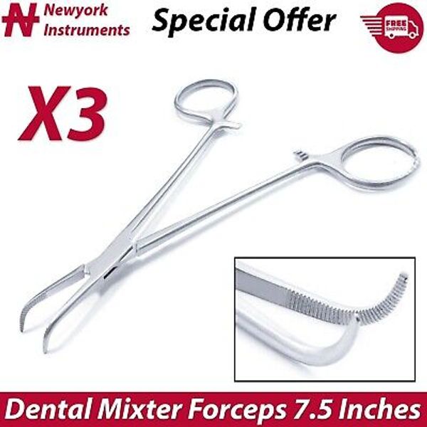 Mixture Forceps Right Angle Homeostatic Forceps 7.5" Surgical Instruments 3 Pcs