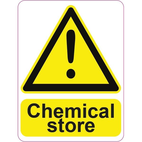 DANGER Chemical Store health and safety signs stickers 150x200mm