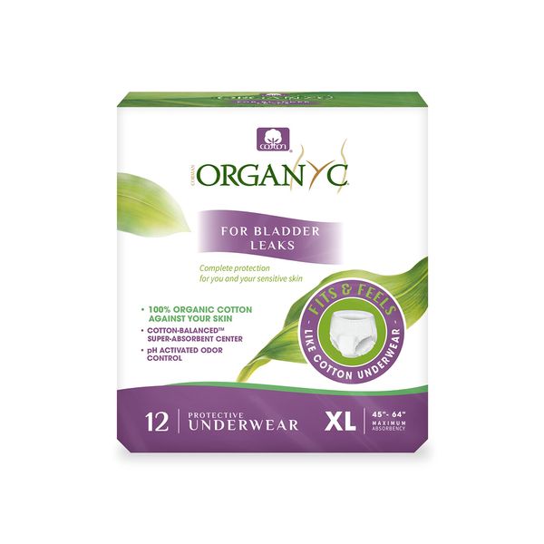 Organyc Bladder Control Underwear for Women - Medium (14 Count)