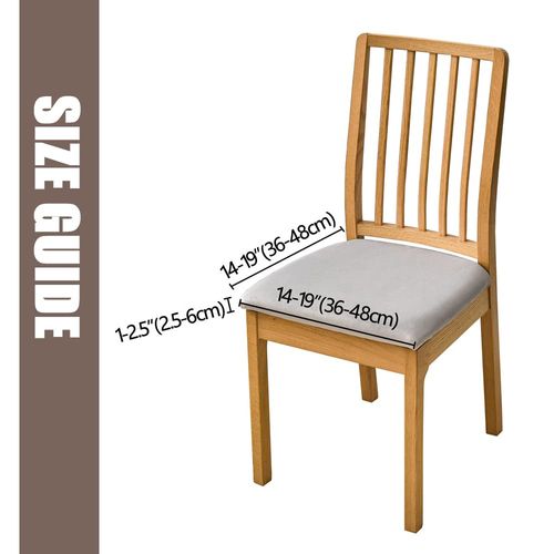 Bestenrose Dining Chair Covers for Set of 4 Waterproof Seat Slipcover PU leather Seat Covers for Dining Room kitchen Chairs Removable Chair Seat Cushion Cover with Fixing Buckle