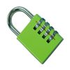 ASEC Coloured Aluminium Open Shackle Combination Padlock