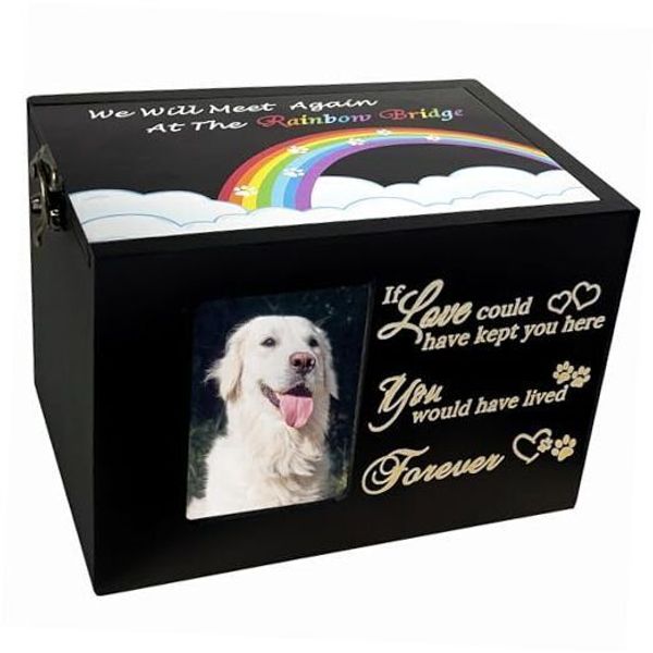 Pet Urns for Dogs or Cats Ashes,Wooden Funeral Medium - Up to 50lb Pets