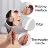 Frcolor Hand Mirror, Hand Mirror, Wooden Handle, Makeup Mirror, Handheld Salon, Barberboard, Beauty Salon, Home Makeup Tool