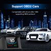 OBD2 Car HUD Head Up Display Speed KM/h MPH OverSpeed Warning Water Temperature
