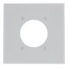 Leviton 80526-W Flush Mount 2 Gang Wallplate White-609070, 1-Pack, White