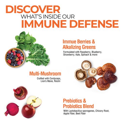 COUNTRY FARMS Immune Defense Superfoods, Immune Support Supplement, Vitamin C with Black Elderberry, Echinacea, Turmeric, Supports Hydration, with Probiotics and Prebiotics, Berry Flavor, 40 Servings
