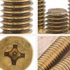 NACX M5 x 16mm Flat Head Phillips Machine Screws Bolts Countersunk Screws, Brass, 40Pcs