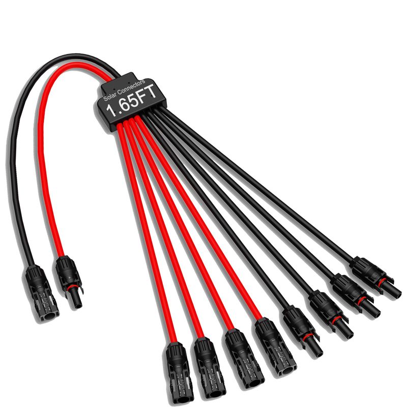 JXMXRPV Solar Connectors for 4 Solar Panels,Tool-Free Solar Panels ...