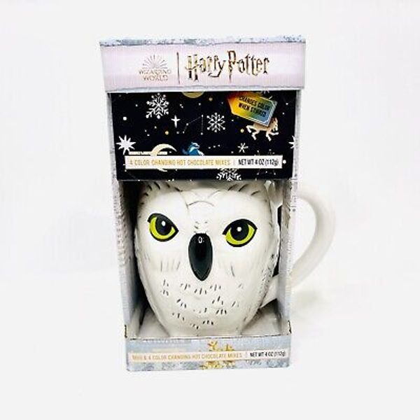 Harry Potter Owl "Hedwig" Mug with Color Changing Hot Chocolate Mixes