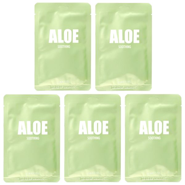 Aloe Soothing Sheet Mask Set, 5 Sheets, 1.11 fl oz (33 ml) Each