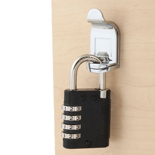 FJM SX-575 Locker Combination Padlock with Key Override and Code Discovery, Black, 1 Pack