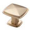Alzassbg 10 Pack Brushed Brass Cabinet Knobs, 1.22 Inch(31mm) Length Kitchen Cabinet Hardware Square Knobs for Cupboard and Drawer AL6073BB
