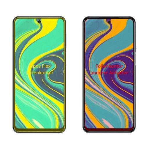 2x Screen Protector for Xiaomi Redmi Note 9 Pro Protective Film covers 100%