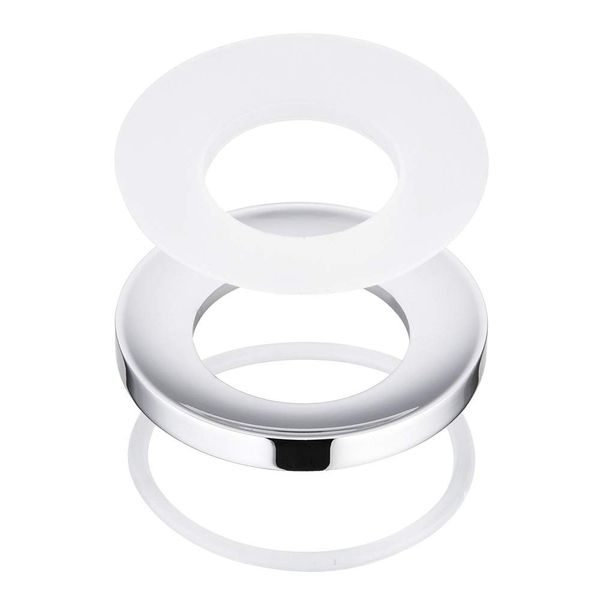 Aquaterior 3" Nickel Mounting Ring Spacer ABS Plastic For Glass Vessel Sink Drain Home Hotel Spa Bathroom Mount Support