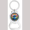 Stitch Stained Glass Inspired Bottle Opener Keychain Round