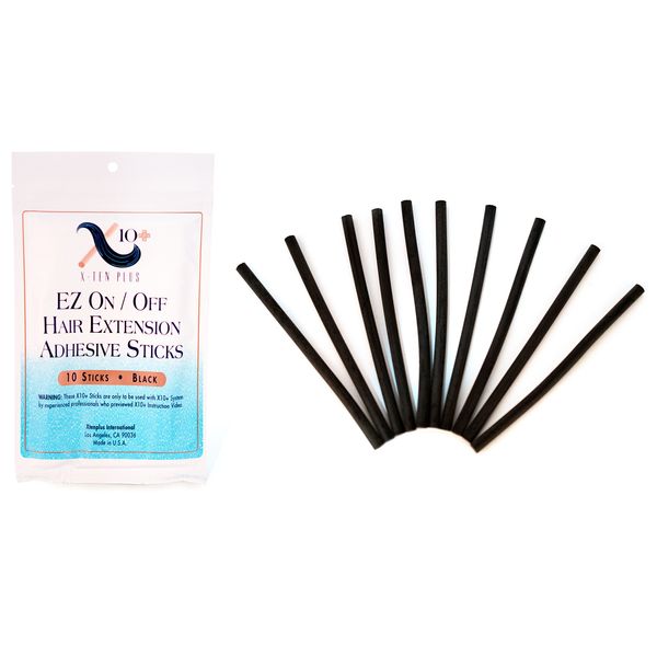 Fusion Hair Extension Keratin Glue Sticks by The Hair Shop - Professional Hair Bond Adhesive Sticks for Extension Glue Gun, (Black)