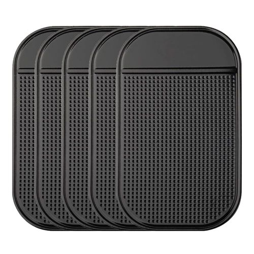 Bysameyee Car Dashboard Sticky Pad, 5-Pack Anti-Slip Dash Mat Upgraded Bigger and Thicker, Non-Slide Phone Mat for Radar Detector, Keys, Glasses, GPS, Coins, Vehicle Ornament